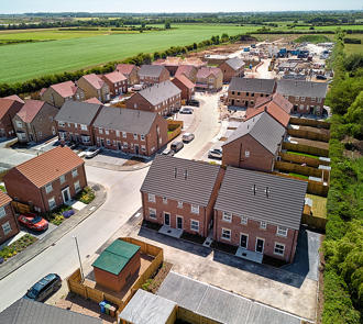 Ariel view of Rope Garth, Leven.